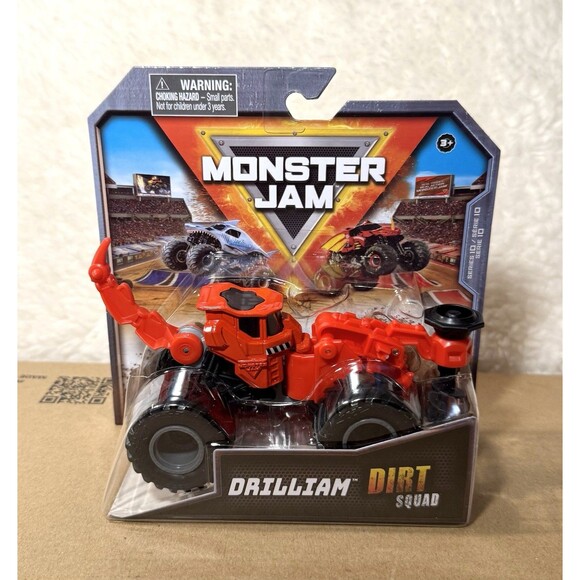 Set of 2 Monster Jam Dirt Squad Trucks — Rollan, Drilliam & Scoopz Series 10 NEW - Picture 4 of 7